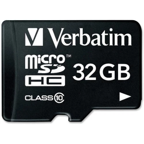 Verbatim - 32GB microSDHC Card (Class 10) w Adapter - Image 1 of 1