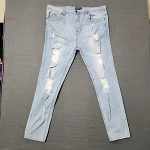 Empyre Verge Jeans Herren Größe Taille 38 Schrittlänge 30 Blau Stretch Distressed - Bild 1 von 10