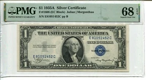 FR 1608 1935A $1 Star Silver Certificate PMG 68 EPQ SUPERB GEM UNCIRCULATED - Picture 1 of 2