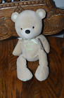 Carters Just One Year MY FIRST BEAR Tan Green Plush Stuffed Animal Toy Lovey