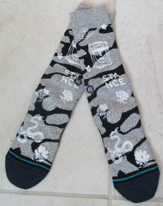 NUOVO Stance Kent Crew Cut Calze UOMO Taglia L (9-12) Nero Grigio - Foto 1 di 4