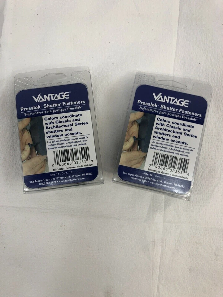Зеленые крепления затвора Vantage Presslok упаковка 12 шт. ЛОТ ИЗ 2 УПАКОВОК - Изображение 1 из 2