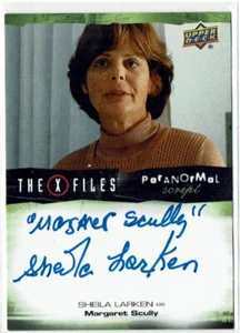 X-Files UFOs and Aliens 2019 INSCRIPTION Auto A-SL Sheila Larken Margaret Scully - Picture 1 of 2