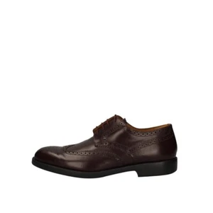 SCARPE DERBY CASUAL UOMO BRIAN CRESS BY CAMPANILE X9424 PELLE DARK MARRONE AI - Picture 1 of 6