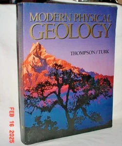 MODERN PHYSICAL GEOLOGY THOMPSON TURK 1991 TASCHENBUCH GUTER ZUSTAND - Bild 1 von 5
