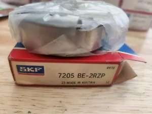 SKF 7205 BE-2RZP Angled Ball Bearing 25x52x15 mm 100% GENUINE - Picture 1 of 3