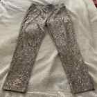 CHICO'S NWT Womens Sequins & Panne Tapered Ankle Pant Crushed Velvet Soft | 10
