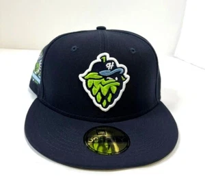 Hillsboro Hops MILB NE 2023 10th Anniversary Patch Fitted Hat ~Dark Navy - Picture 1 of 5