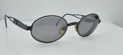 Vintage Florence Vogue VO3201-S Black Oval Metal Sunglasses Italy FRAMES ONLY - Image 1 of 4