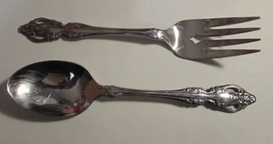 Cuchara para servir cubiertos de acero inoxidable Brahms Oneida Community tenedor para carne fría - Imagen 1 de 3