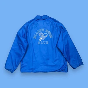 Vtg 70s Champion Jacket Windbreaker Snap Button Coach Jacket Rialto Swim Team - Picture 1 of 11