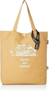 Peanuts Tote Bag SNOOPY 6055. Snoopy & Friends PN121 Friends Beige, Foldable - Picture 1 of 5