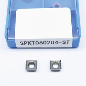10PCS SPKT060204-ST CNC Lathe Carbide Drill Inserts SPKT060204 For Aluminium - Picture 1 of 4