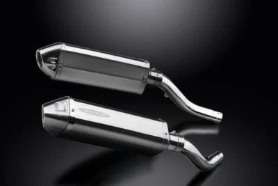 Silenciadores tri-ovais de aço inoxidável Delkevic 13" - Escape Kawasaki Z1000 2003-2006 - Imagem 1 de 2