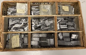 Vintage Letterpress Type set 1" Printing Blocks Typography Lot Antique letters - Picture 1 of 6