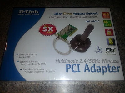  D-Link AirPro Red Inalámbrica DWL-AB520 - Adaptador PCI Multimodo 2.4/5 GHz NUEVO Foto 1 de 4