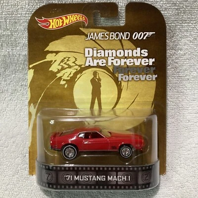 '71 Mustang Mach 1 Hot Wheels Retro Entertainment Bond 007 Diamonds are Forever - Image 1 of 4