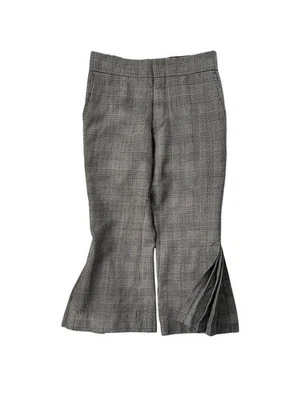 Calça flare plissada xadrez glen comme des garcons M - Imagem 1 de 4
