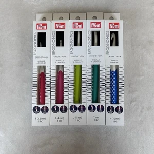 NEW Prym Ergonomics Crochet Hook Set, Lot 5: E, G, J, 7mm, N Benefits Charity - Picture 1 of 9