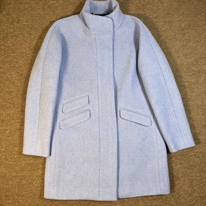 J. Crew Cocoon Mantel aus italienischem Stadiontuch Nello Gori blau Damengröße 10 - Bild 1 von 10