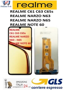 REALME NARZO N63 - N65 DISPLAY LCD TOUCHSCREEN GLEICH ORIGINAL GLS - Bild 1 von 9