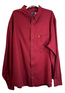 Izod Shirt Men's Sz 2XLT/XXLT Stratton Flannel Button Down Chest Pocket Casual - Picture 1 of 11