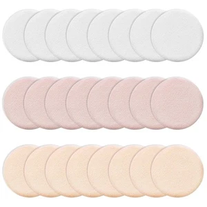 WLLHYF 24Pcs Powder Puff Cotton Round Makeup Puff Pads with Strap Face Powder Pu - Picture 1 of 8