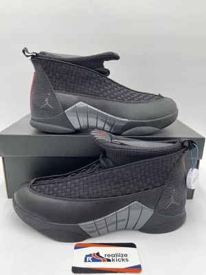 Hombres Talla 9.5 Nike Air Jordan 15 Retro Stealth Negro Rojo 2017 (881429-001) ¡NUEVO! Foto 1 de 4