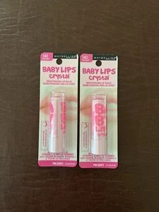 (2) Maybelline Baby Lips Crystal Moisturizing Lip Balm, #140 Pink Quart. 0.15 oz - Imagen 1 de 2