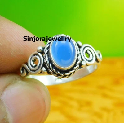 Anello regalo fatto a mano in argento sterling 925 con pietra preziosa... - Immagine 1 di 4