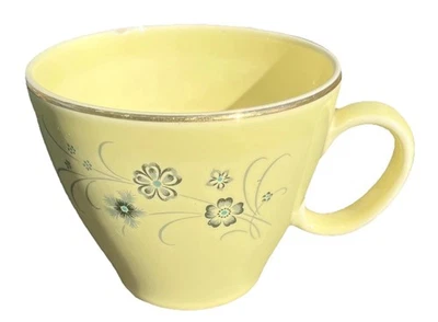 Taylor Smith & Taylor Teacup Silver Mist Luray Yellow MCM VTG 2.25" x 4" - Image 1 of 4