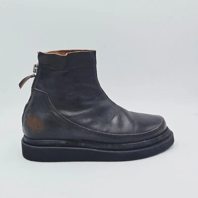 Damenschuhe MOMA Gr. 37 Stiefeletten Schwarz Leder Effekt Ruined 202AB - Bild 1 von 4