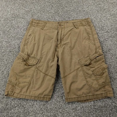 Pantalones Cortos Plugg De Colección Para Hombres 33 Marrón Carga Senderismo Militar Sueltos Patín Grunge 00s Y2K Foto 1 de 4