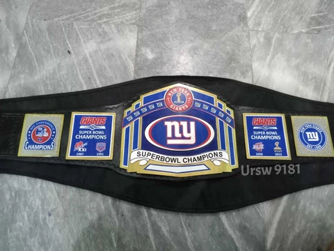 New Ursw NewYork Giants Superbowl Championship title belt Adult size 2mm Cover