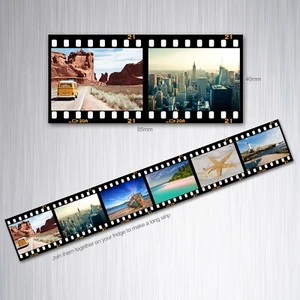 Filmstreifen Foto Kühlschrank Magnete alt Retro / massiv Kunststoff / personalisiert - Bild 1 von 2