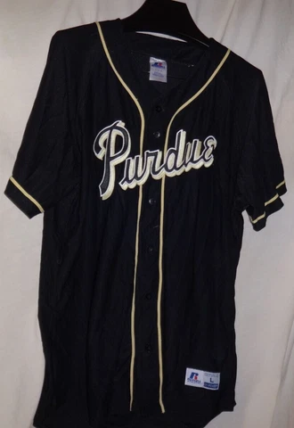 Purdue Boilermakers Game Style Sewn Russell Athletic Baseball Jersey Cover