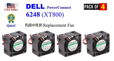 Set of 4x Sunon Replacement Fans for Dell PowerConnect 6248 (XT800) - Image 1 of 4