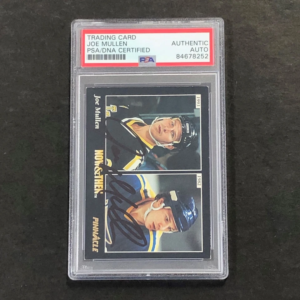 1994 Pinnacle Now & Then #240 Joe Mullen Signed Card AUTO PSA Slabbed - Image 1 of 2
