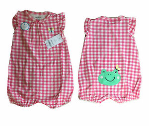NWT Carters Baby Girl 1-3 PC Bubble Rompers & Dress Sets Assorted Styles 6M-24M