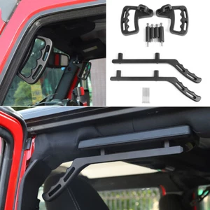 4pc Front Rear Alloy Grab Handles Bar For Jeep Wrangler 2007-16 JK 4 Doors Black - Picture 1 of 10
