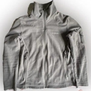 Columbia Fleece Jacket Full Zip Pockets Activewear Gray Jacket Size Medium - Picture 1 of 4