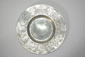 Zinn Platte Teller Finstain Potstainiers Schale pewter plate platter etain - Bild 1 von 12