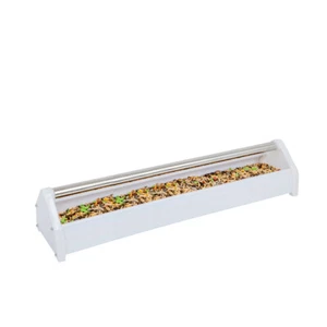 Futtertrog- Futterspender- Futtertrog für Hühner- Geflügel mit Abwehrrolle-80 cm - Bild 1 von 3