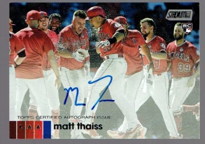 2020 Topps Stadium Club Matt Thaiss Autograph Auto Rookie RC Baseball Card - Image 1 of 2