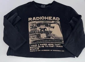 W.A.S.T.E. Radiohead Fast Track Status Long Sleeve Shirt Medium Size - Picture 1 of 5
