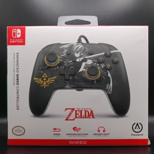 PowerA Enhanced Wired Controller *ZELDA BATTLE-READY LINK EDITION* (Switch) New - Picture 1 of 5