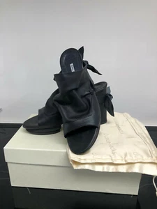 Dusica Dusica Damen-Plateau-Pantoletten aus schwarzem Leder US 7,5 - Bild 1 von 8