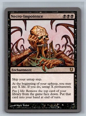 Magic The Gathering Unhinged Necro-Impotence #60/140 MTG TCG CCG - Image 1 of 2