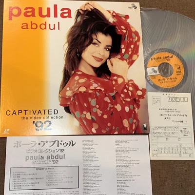 PAULA ABDUL Captivated The Video Collection JAPAN Laser Disc SBLL-27 w/ INSERT - Image 1 of 4