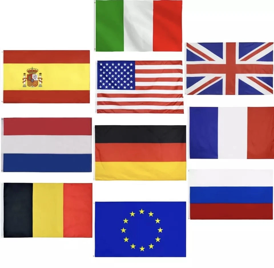 Bandiere del mondo 150x90cm. resistenti alle Intemperie con passante per asta - Immagine 1 di 1